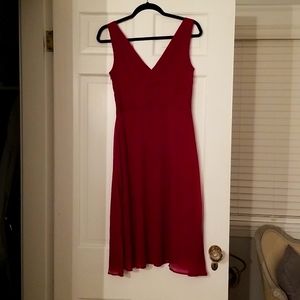 J Crew Silk Crepe Chiffon Dress in Plum/Eggplant. Size 4